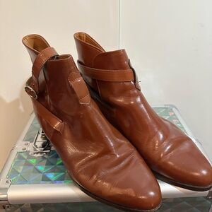 Womans Brown Leather Ankle Boots gently worn 1 x